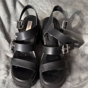 Steve Madden Black Strappy Sandals size 10